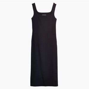 Madewell Ribbed Cotton Dress - Black - Size S
